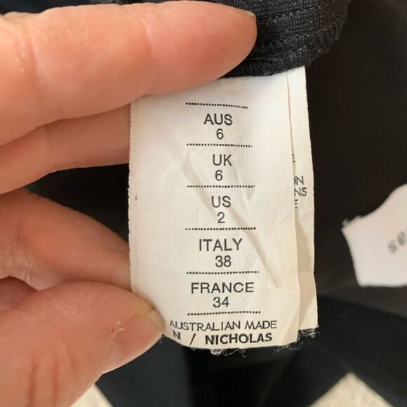 REVOLVE x Nicholas Ponti Ava Wrap Black Maxi Gown Deep V Neckline sz 2 PW13 - Picture 15 of 16